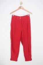 Calça de sarja feminina vermelho