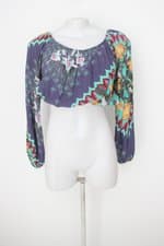 Cropped bluesteel feminina estampada