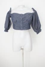Cropped florinda feminina azul