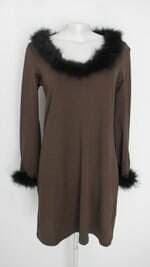 Vestido chintys feminina marrom