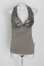 Regata marisa feminina cinza com Paetê