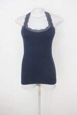 Regata feminina azul com Renda