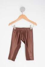 Calça Infantil mi manu marrom com recortes