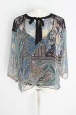 Blusa feminina estampada com Forro e Transparência