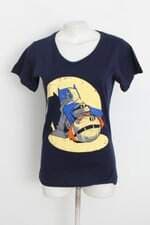 Blusa feminina azul com Silk