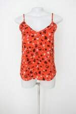 Blusa regata shop 126 feminina laranja estampado 