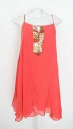 Vestido lafort feminino rosa com Forro e Paetê