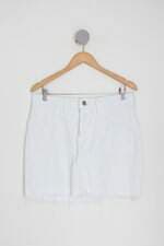 Saia pilily jeans feminina branca