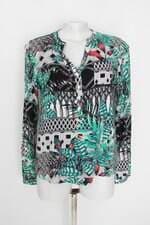 Blusa verde estampada hering feminina 