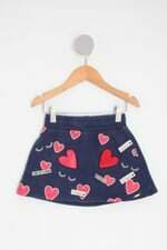 Shorts-saia Infantil anime petite azul