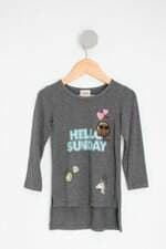 Blusa Infantil rovitex cinza com Silk e Patch 