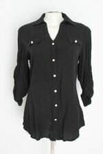 Blusa fiya lady feminina preto com Renda