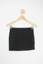 Saia feminina preto com Fenda