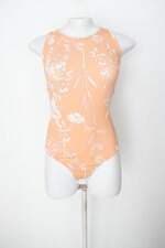 Body colcci feminino laranja floral