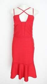Vestido animale feminino vermelho
