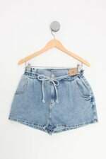Shorts c&a pool jeans feminina azul