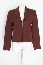Blazer simulassão feminino vinho com Ombreira