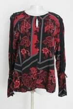 Camisa doce trama feminina estampada com Recortes