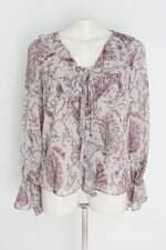Blusa Renner feminina estampada com Plissado e Tiras