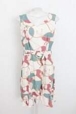 Vestido viva feminino branco estampado com Faixa na Cintura