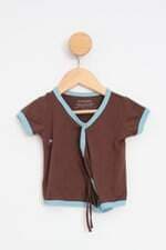 Camiseta Infantil babysoy marrom