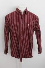 Camisa vinho listrada Polo by Ralph Lauren masculina