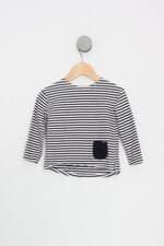 Blusa Infantil zara branca listrada 