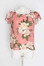 Blusa Dna Couture feminina estampada com Transparência e Babado