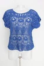 Blusa tricot miss fashion feminina azul