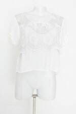 Blusa c&a feminina branca com Recortes