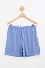Shorts azul Lua Chic masculino com cós com elástico