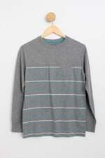 Camiseta manga longa Infantil cherokee cinza listrada