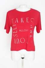 Camiseta feminina vermelha com Silk