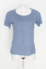 Blusa de suede feminina azul