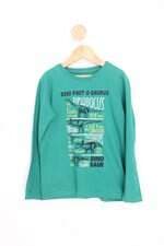 Camiseta manga longa Infantil c&a verde