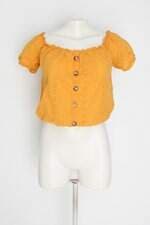 Blusa cropped rue 21 feminina amarela