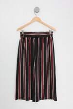 Calça de tecido sassa feminina listrada