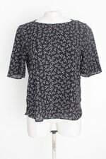 Blusa renner feminina preta estampada