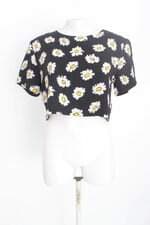 Blusa forever 21 feminina preta estampada