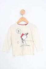Blusa Manga Longa Infantil Zara/Peanuts bege
