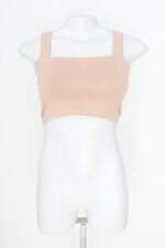 Top cropped carmellita feminino bege