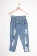 Calça Jeans Fiúza feminina azul com Faixa na Cintura