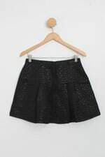 Saia lily white feminina preta com Pregas