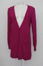 Cardigan roxo bcbg max azria com Silk e Hotfix