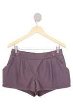shorts Siberian feminino roxo com pregas