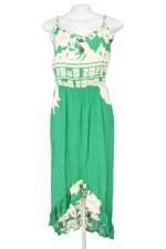 vestido feminino estampado com barra mullet