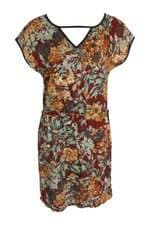 Vestido Folic feminino vermelho floral