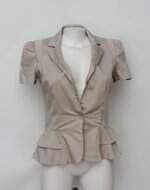 Blazer manga curta renner feminino bege