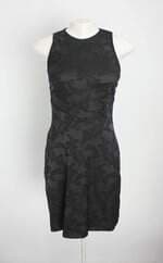 vestido iodice feminino preto com forro e recortes