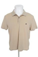 camisa polo vila romana masculina bege
